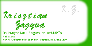 krisztian zagyva business card